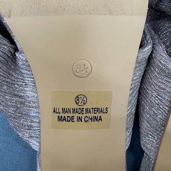 Lulus Dorothea Taro Shimmer Knotted High Heel Sandals Size 8.5 - Picture 11 of 15